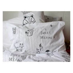 Henry & Co. Sweet Dreaming Pillowcase - Black/Grey Country Style
