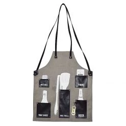 Moana Road Kiwiana Kiwi BBQ Apron With Bottle Opener - Black