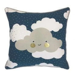 Madras Link Navy & Gold Cloud Cushion (40cm)