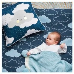 Madras Link Navy & Gold Cloud Cushion (40cm)