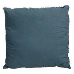 LaVida Linen Beaded Cushion - Blue (50cm)