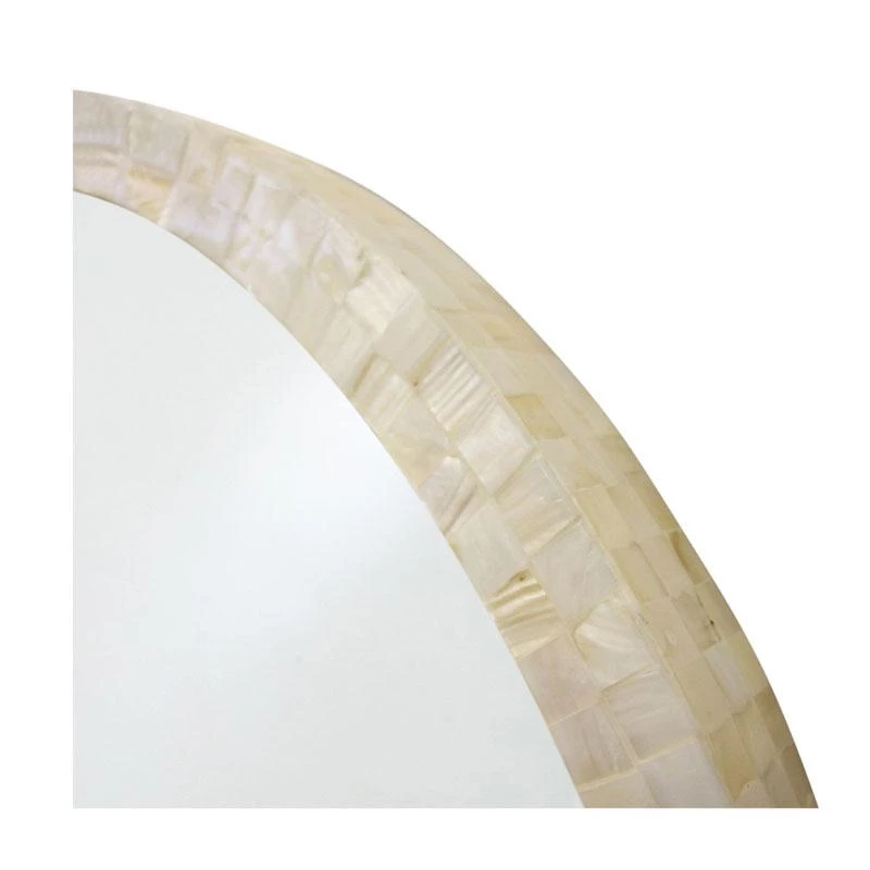 LaVida Mosaic White Shell Mirror (78cm)