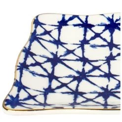 LaVida Rectangle Shibori Plate EASTER