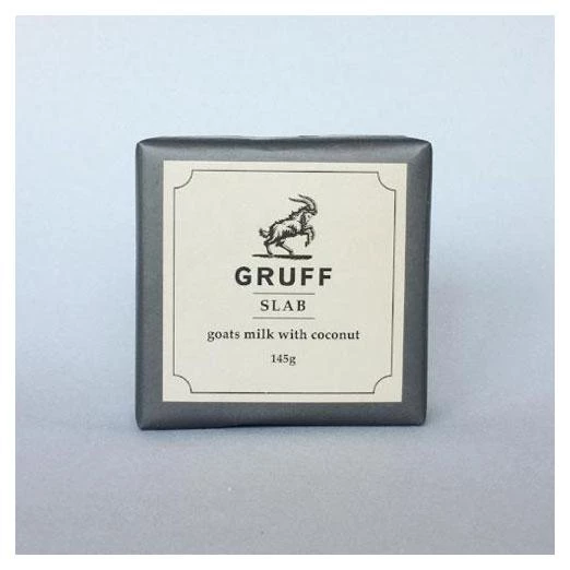 Gruff Restocked Slab Soap β Goats Milk & Coconut (145g)