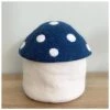 Sheepish Design Hand Made NZ Wool Toadstool Storage Box - Peacock