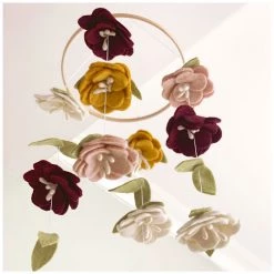 Sheepish Design Hand Made NZ Wool Baby Mobile - Flowers