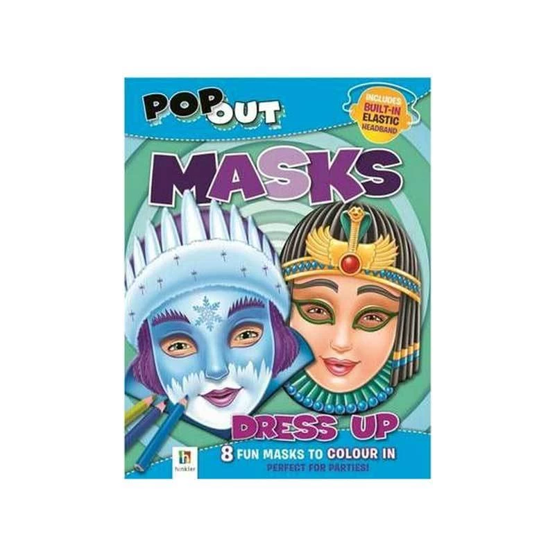 Hinkler Activity & Craft Pop-out Masks To Colour โ Dress Up