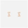 Stella & Gemma Valentines Day Rose Gold Bowtie Earrings