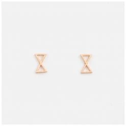 Stella & Gemma Valentines Day Rose Gold Bowtie Earrings