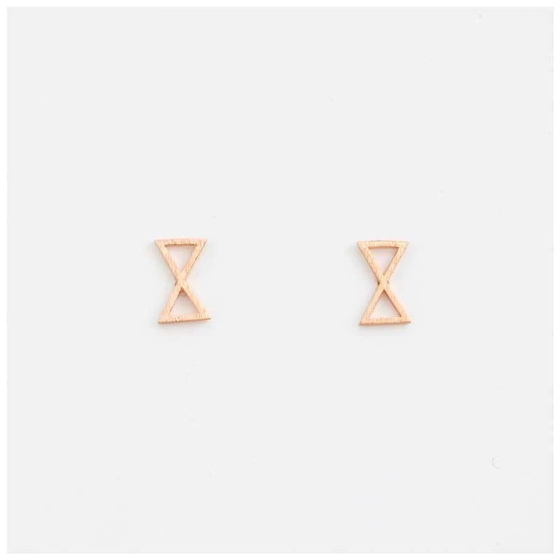 Stella & Gemma Valentines Day Rose Gold Bowtie Earrings