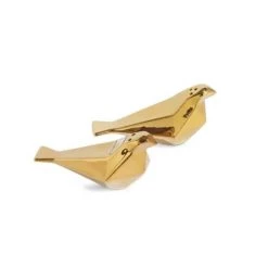Rosanna Inc Metallics Timberline Gold Bird Salt & Pepper Shakers