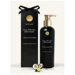 Surmanti Body Wash Soap Alternative - Lime & Coconut (300ml) Black