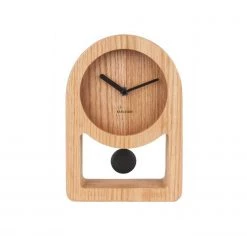Karlsson Lena Wood Pendulum Table Clock Country Style