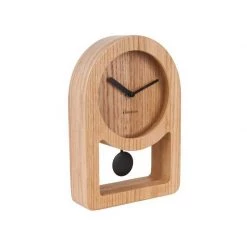 Karlsson Lena Wood Pendulum Table Clock Country Style