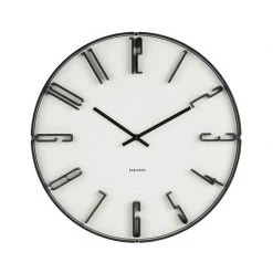 Karlsson Monochrome Sentient White Wall Clock (40cm)