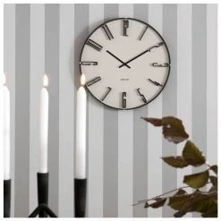 Karlsson Monochrome Sentient White Wall Clock (40cm)