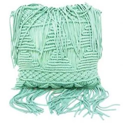 Stoneleigh & Roberson Turquoise Macrame Cushion (45cm)
