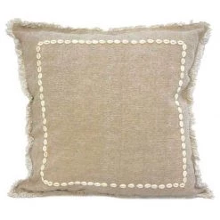 Stoneleigh & Roberson Beige Shell Cushion (55cm) Coastal