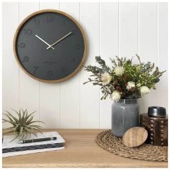 One Six Eight Freya Charcoal Wall Clock (35cm)