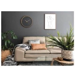 One Six Eight Freya Charcoal Wall Clock (35cm)