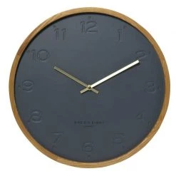 One Six Eight Freya Charcoal Wall Clock (50cm) Coastal