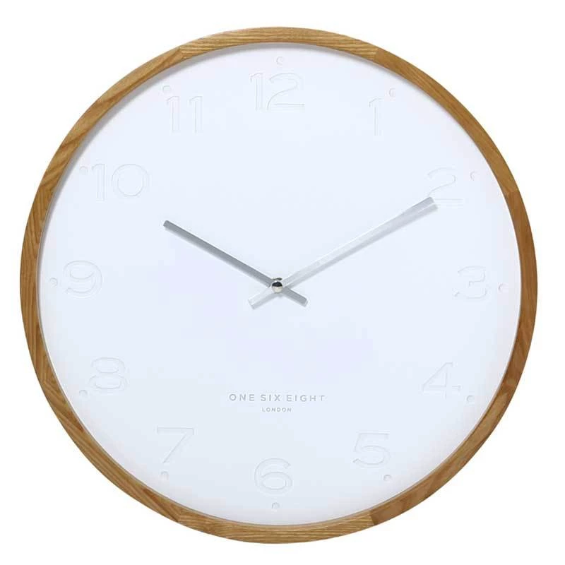 One Six Eight Coastal Freya White Wall Clock (50cm)
