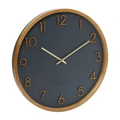 One Six Eight Coastal Scarlett Charcoal Wall Clock (50cm)