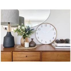 One Six Eight Scarlett White Wall Clock (50cm)