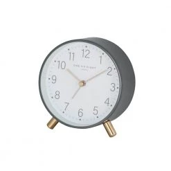 One Six Eight Maisie Alarm Clock With Light - Grey