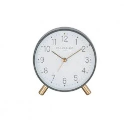 One Six Eight Maisie Alarm Clock With Light - Grey