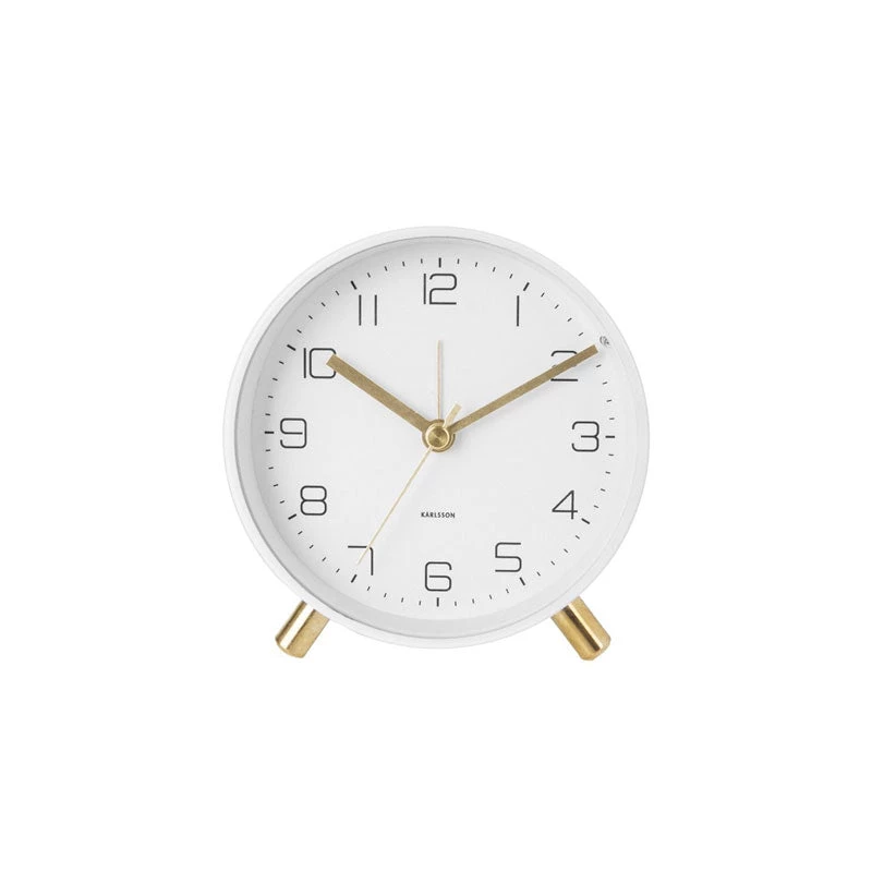 Karlsson Restocked Lofty Alarm Clock With Light - White