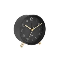 Karlsson Lofty Alarm Clock With Light - Black Monochrome