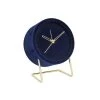 Karlsson Lush Velvet Alarm Clock - Dark Blue
