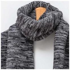 Stella & Gemma Black & Ivory Pom Pom Scarf