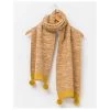 Stella & Gemma Last Chance - Final Few Mustard & Ivory Pom Pom Scarf
