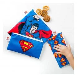 Bumkins Snack Bag Combo 3pk - Superman Reusable & Eco Friendly