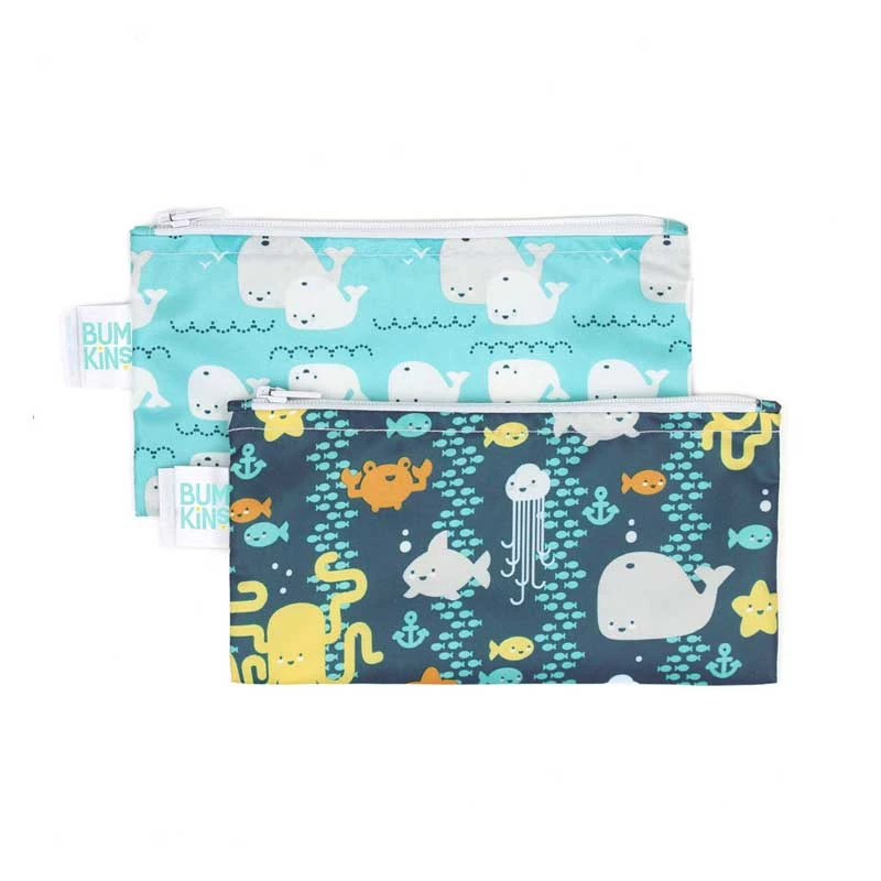 Bumkins Small Snack Bag 2pk - Sea Friends