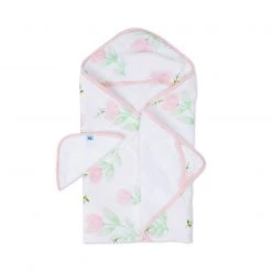Little Unicorn Hooded Towel & Wash Cloth Set – Pink Peony Restocked