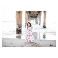 Little Unicorn Big Kids Hooded Towel – Watercolour Roses GIRLS GIFTS