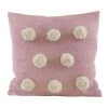 Raine & Humble Country Style Pink Pom Pom Cushion