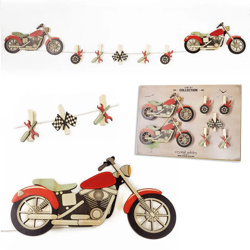 Crystal Ashley Art Pegs - Motorbike