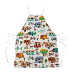 Harvest Creations Reversible Kids Apron – Caravan/Stripe