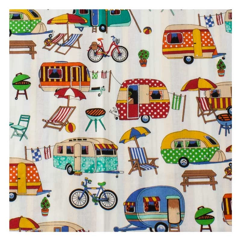 Harvest Creations Reversible Kids Apron β Caravan/Stripe