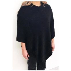 Urban Products Last Chance - Final Few Black Tassel Poncho