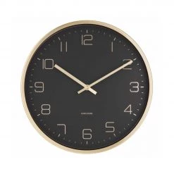 Karlsson Restocked Gold Elegance Wall Clock - Black (30cm)
