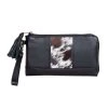 The Design Edge Dallas Clutch Wallet - Jersey Hairon & Black Leather