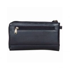 The Design Edge Dallas Clutch Wallet - Jersey Hairon & Black Leather