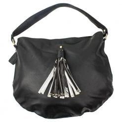 The Design Edge Dublin Bag - Jersey Hairon & Black Leather