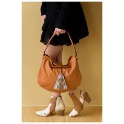 The Design Edge Dublin Bag - Jersey Hairon & Black Leather