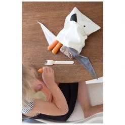 Fabelab Organic Lunch Bag - Grey Cat